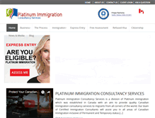 Tablet Screenshot of platinumimmigration.com